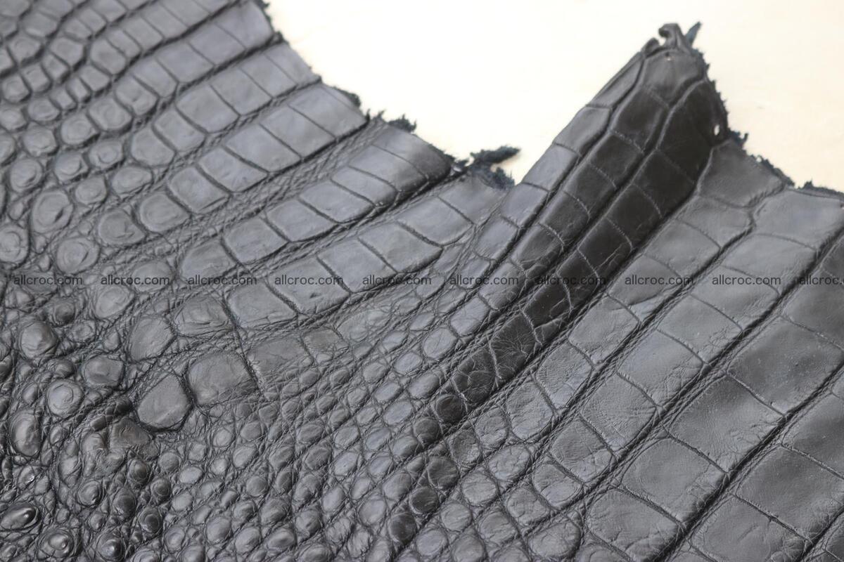 Crocodile skin back part black color 1247 Foto 10