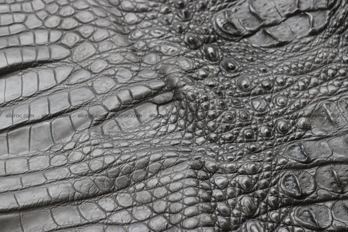 Crocodile skin back part black color 1247 Foto 12