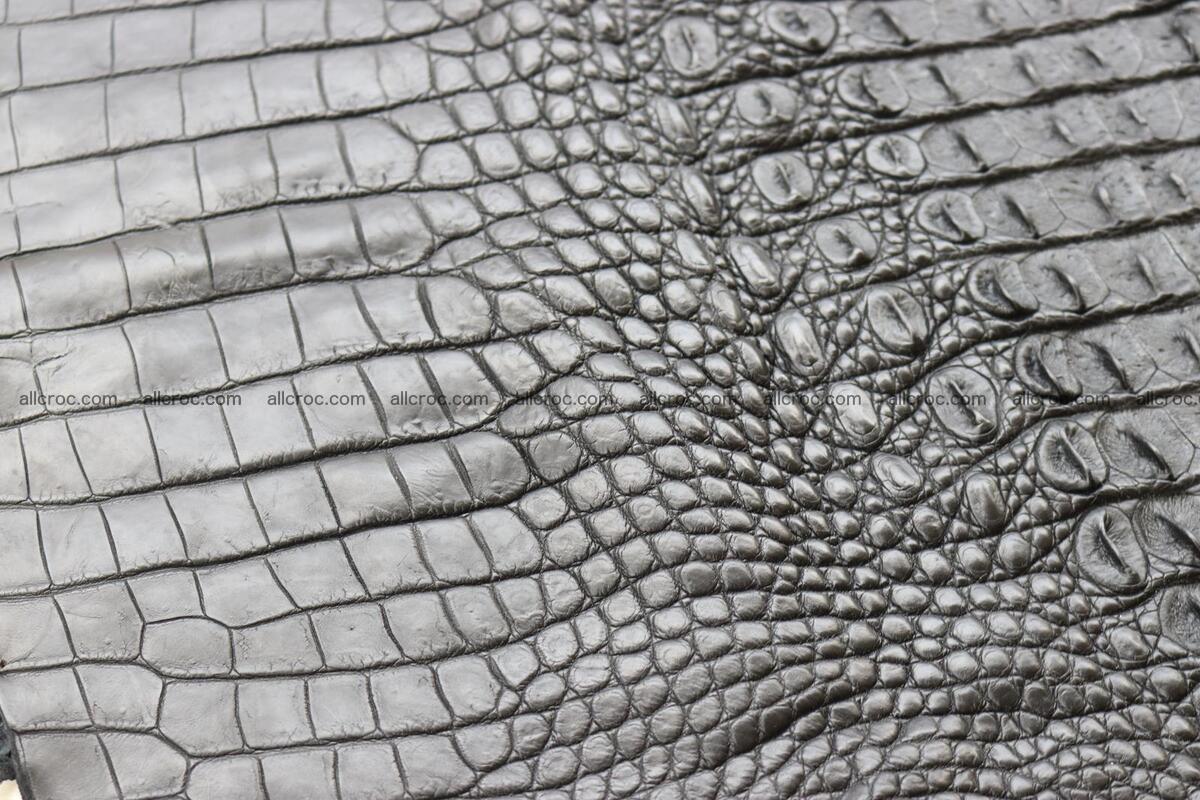 Crocodile skin back part black color 1247 Foto 14