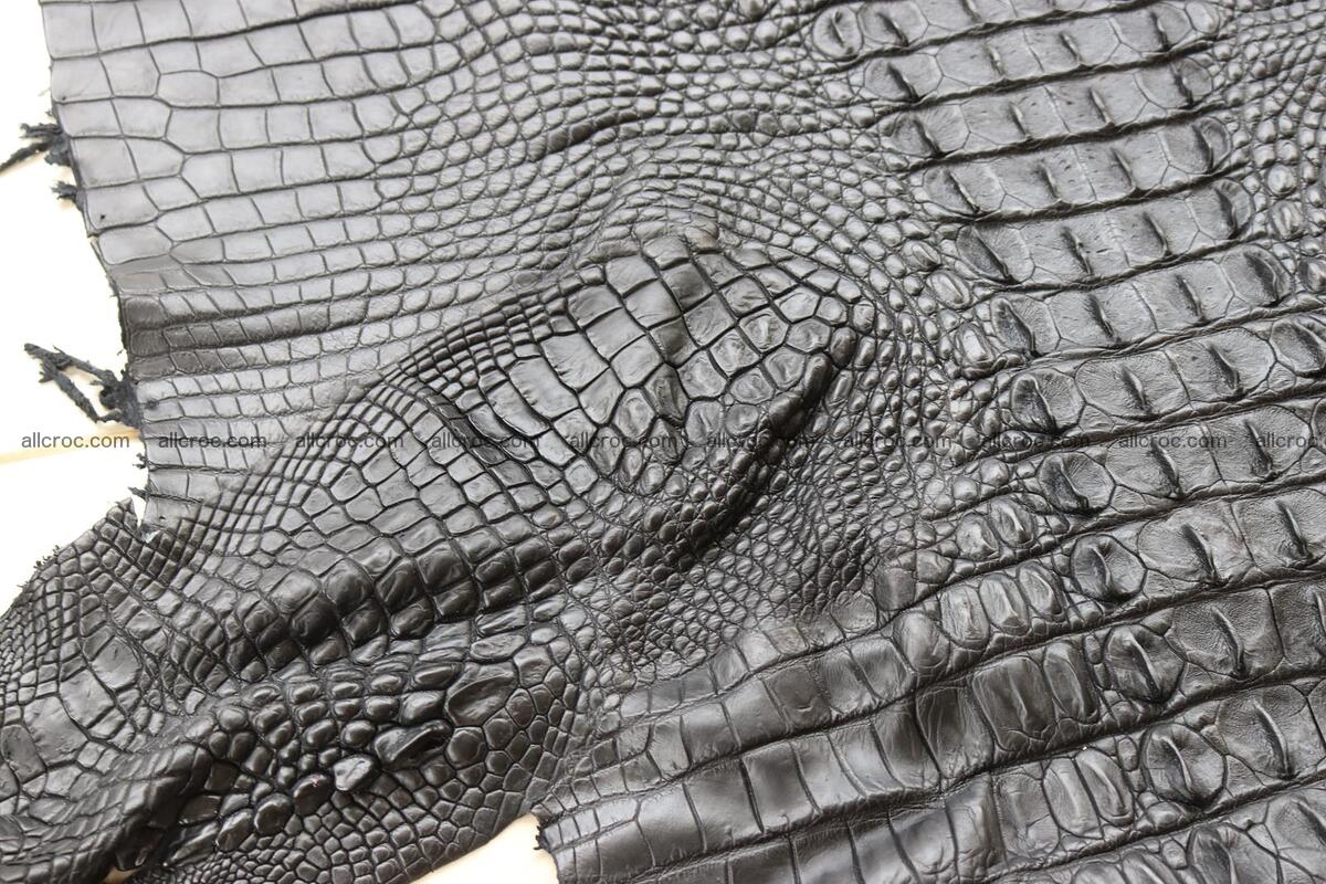 Crocodile skin back part black color 1247 Foto 15