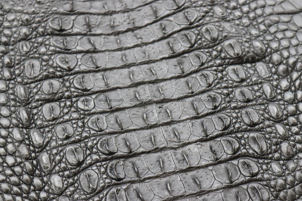 Crocodile skin back part black color 1247 Foto 20