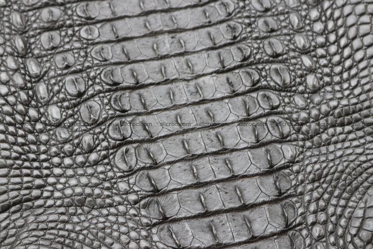 Crocodile skin back part black color 1247 Foto 21