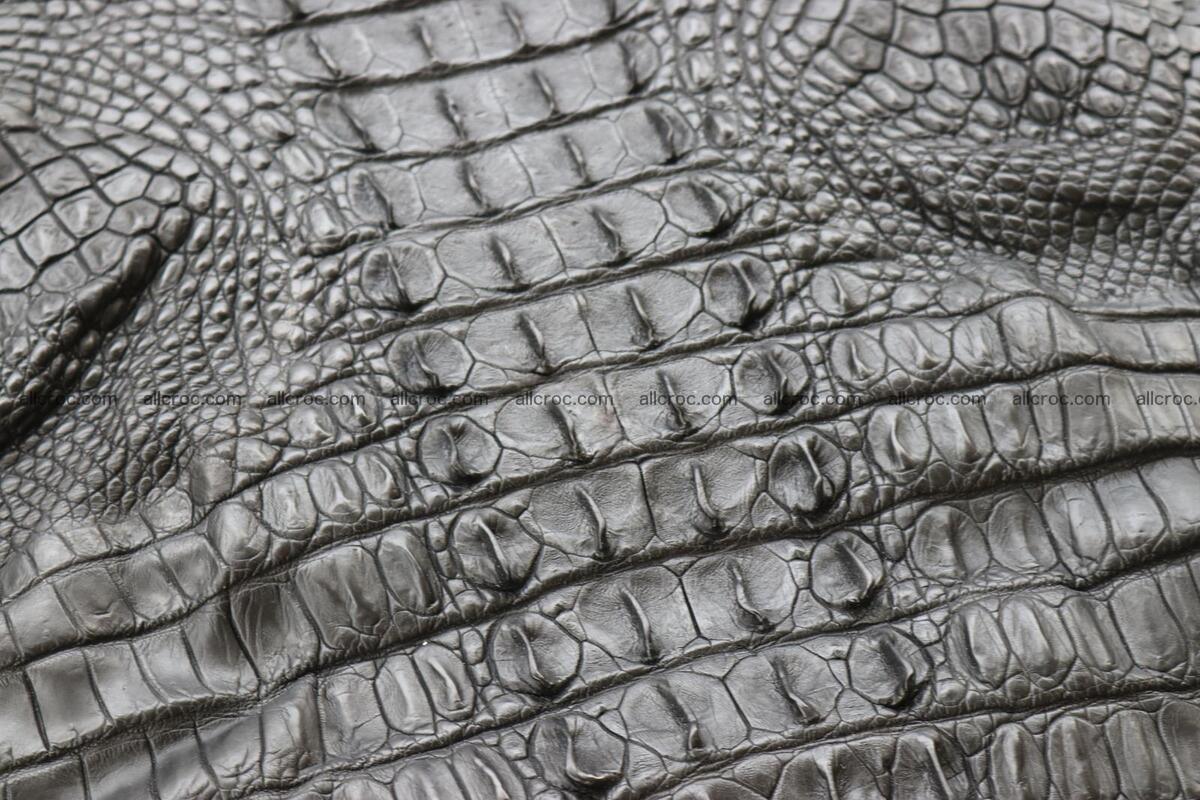 Crocodile skin back part black color 1247 Foto 22