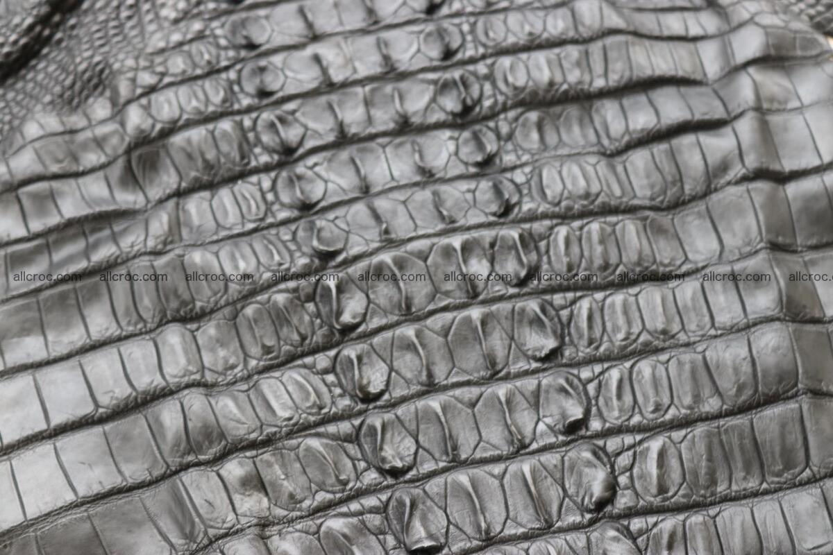 Crocodile skin back part black color 1247 Foto 23