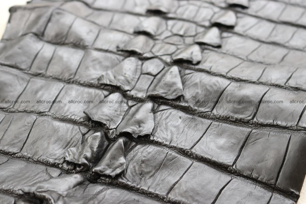 Crocodile skin back part black color 1247 Foto 29