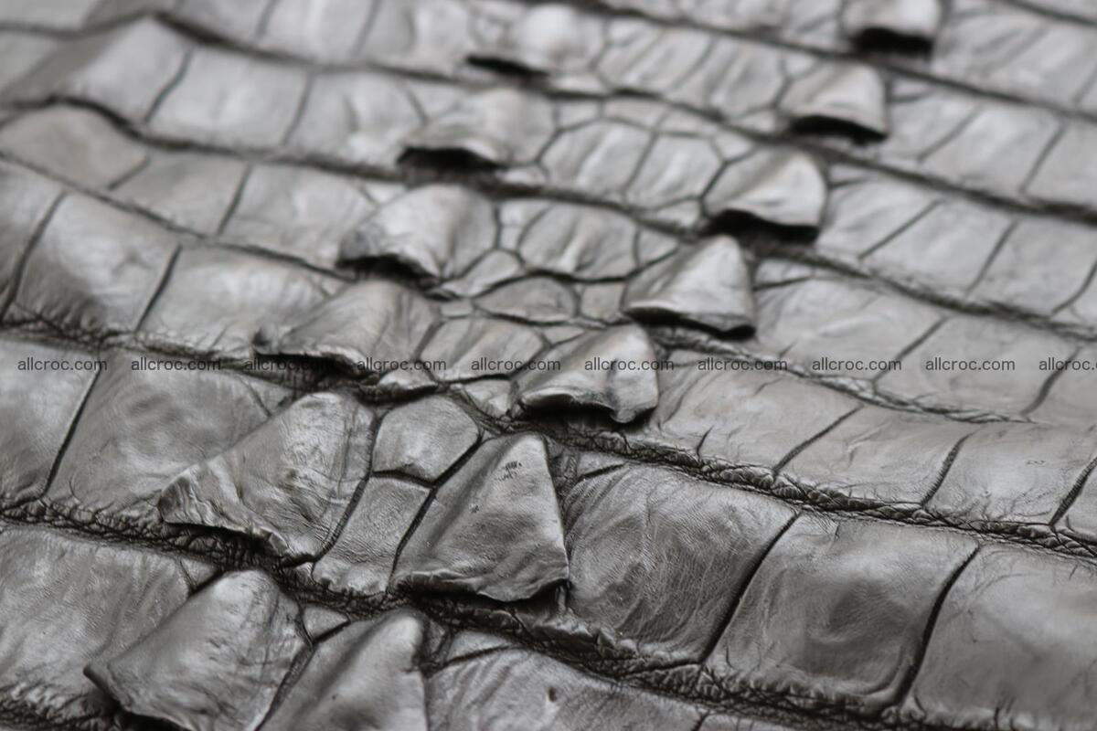 Crocodile skin back part black color 1247 Foto 30
