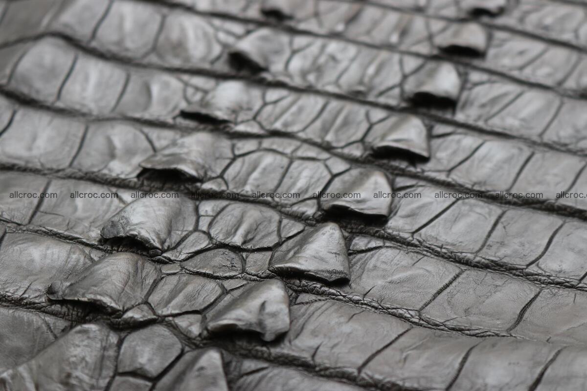 Crocodile skin back part black color 1247 Foto 31