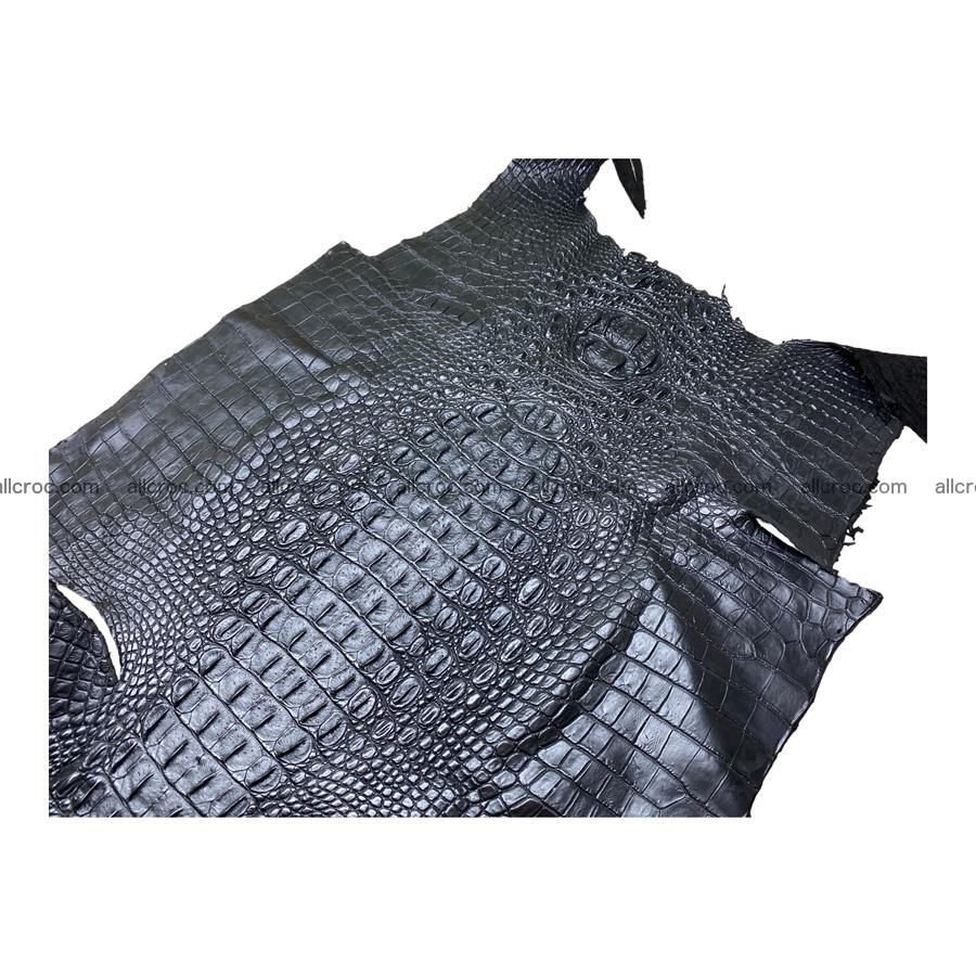 Crocodile skin back part black color 1223 Foto 0