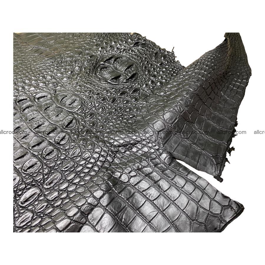 Crocodile skin back part black color 1223 Foto 2