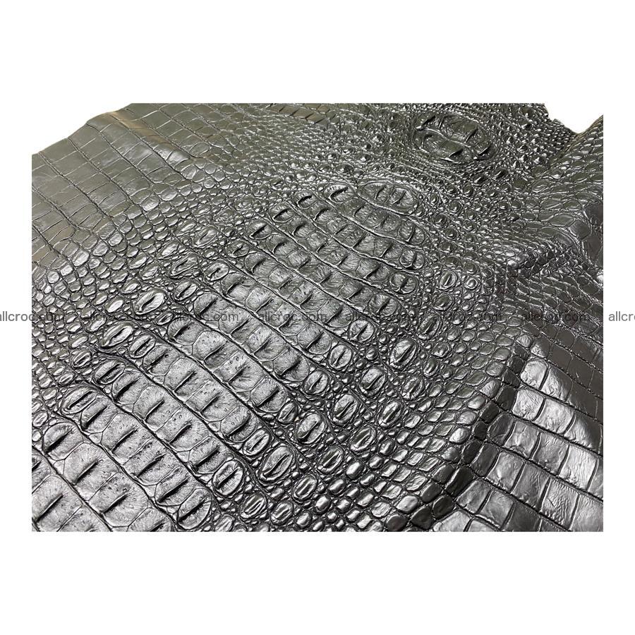 Crocodile skin back part black color 1223 Foto 3