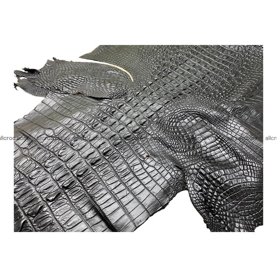 Crocodile skin back part black color 1223 Foto 5