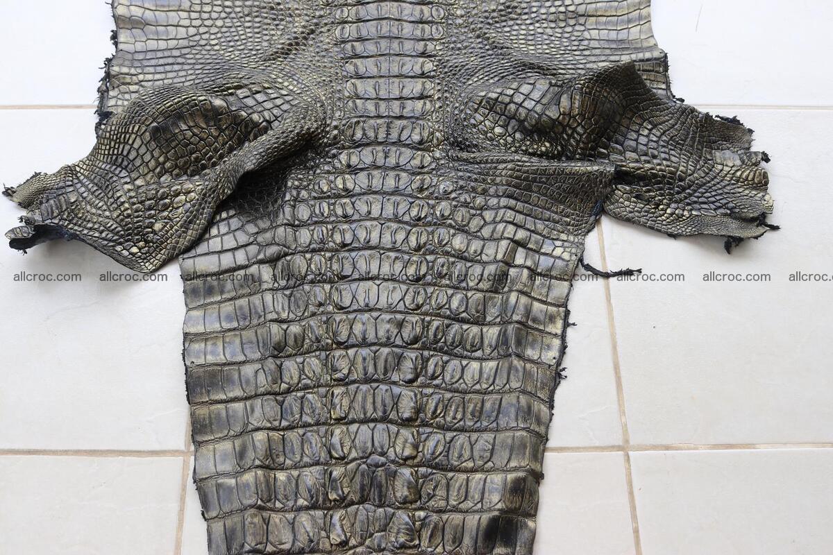 Crocodile skin back part brush off effect gold color 1244 Foto 2