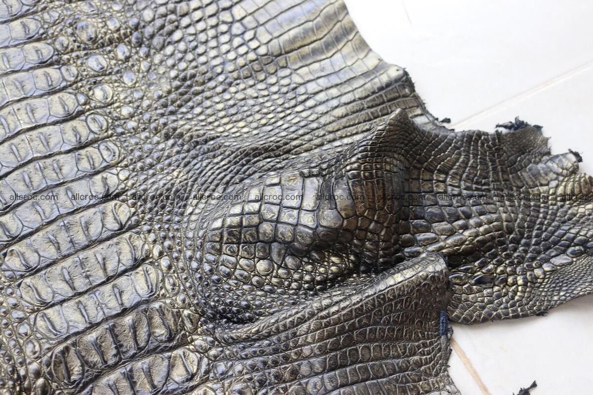 Crocodile skin back part brush off effect gold color 1244 Foto 8