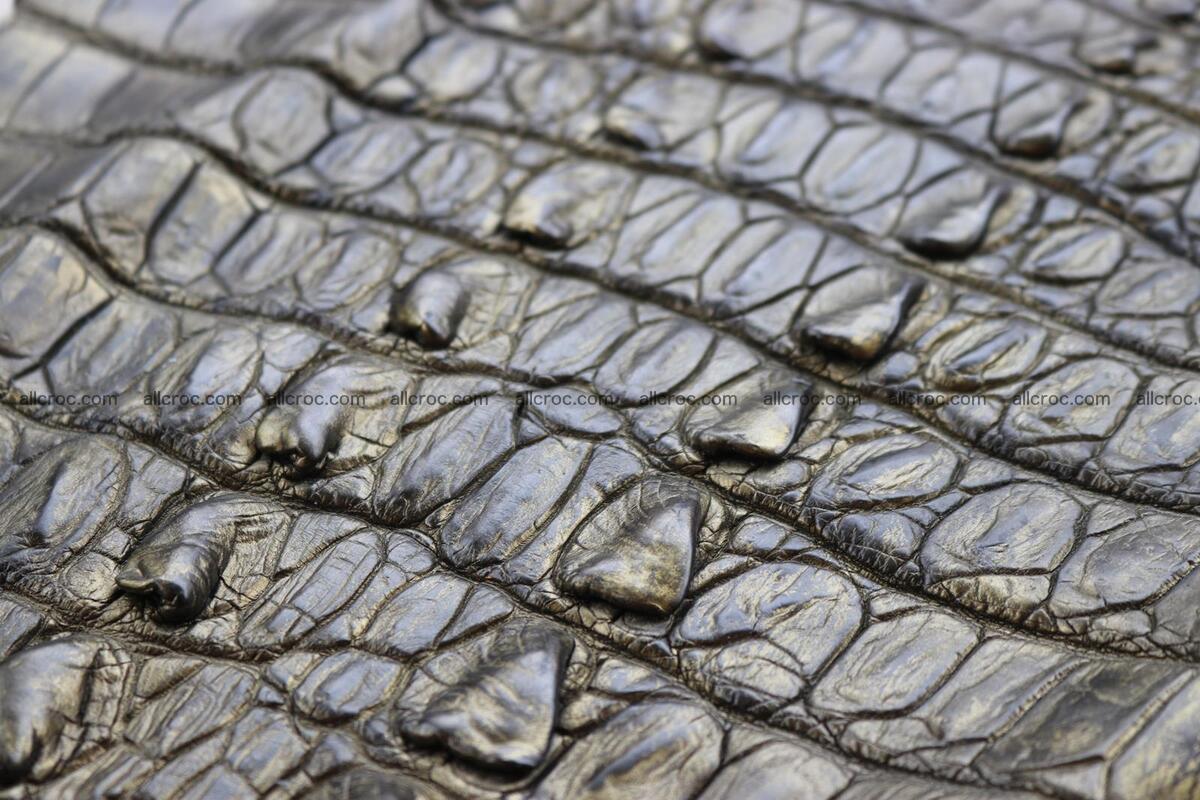 Crocodile skin back part brush off effect gold color 1244 Foto 15
