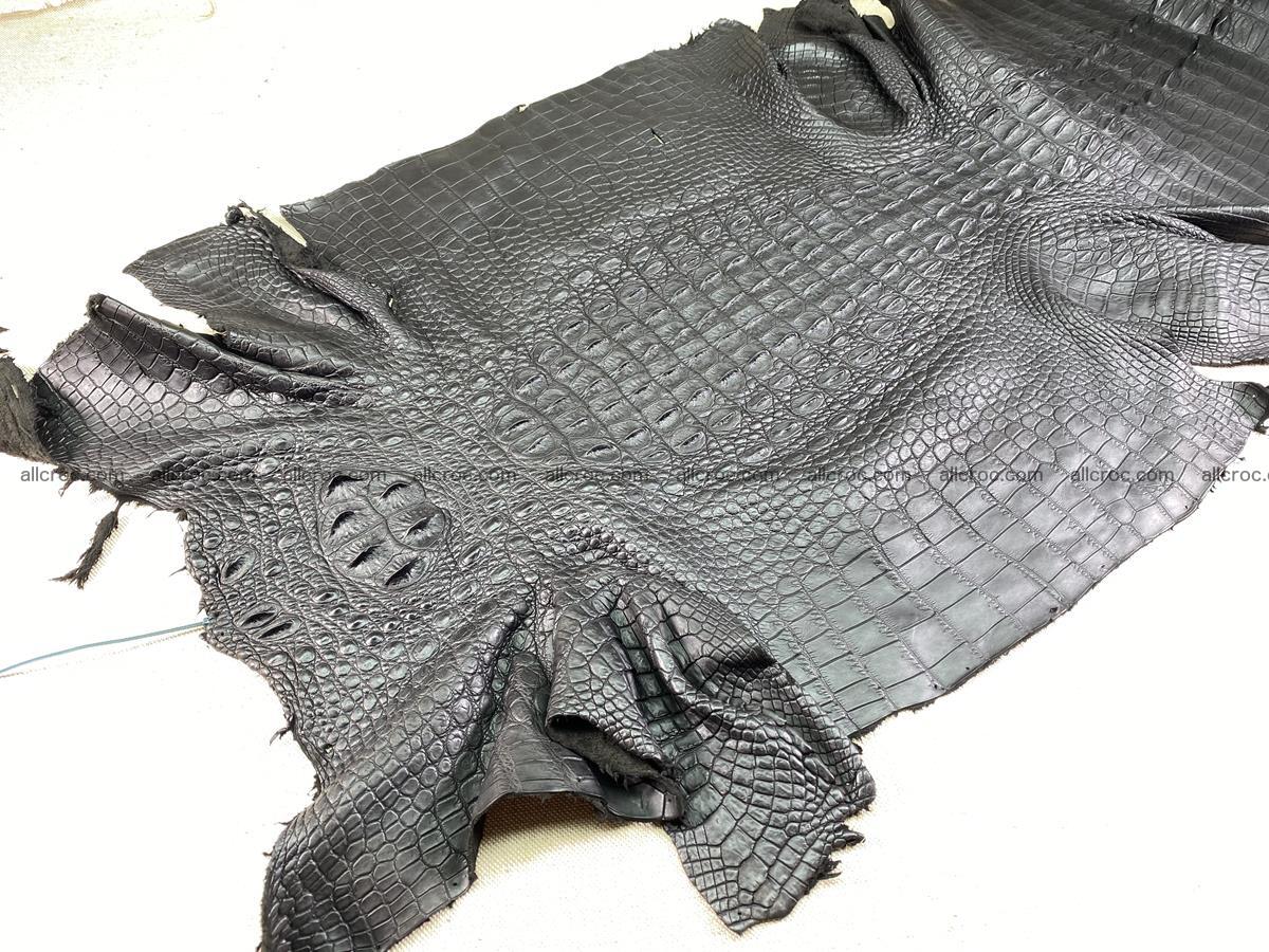 Crocodile skin back part 52cm black color 1528 Foto 1