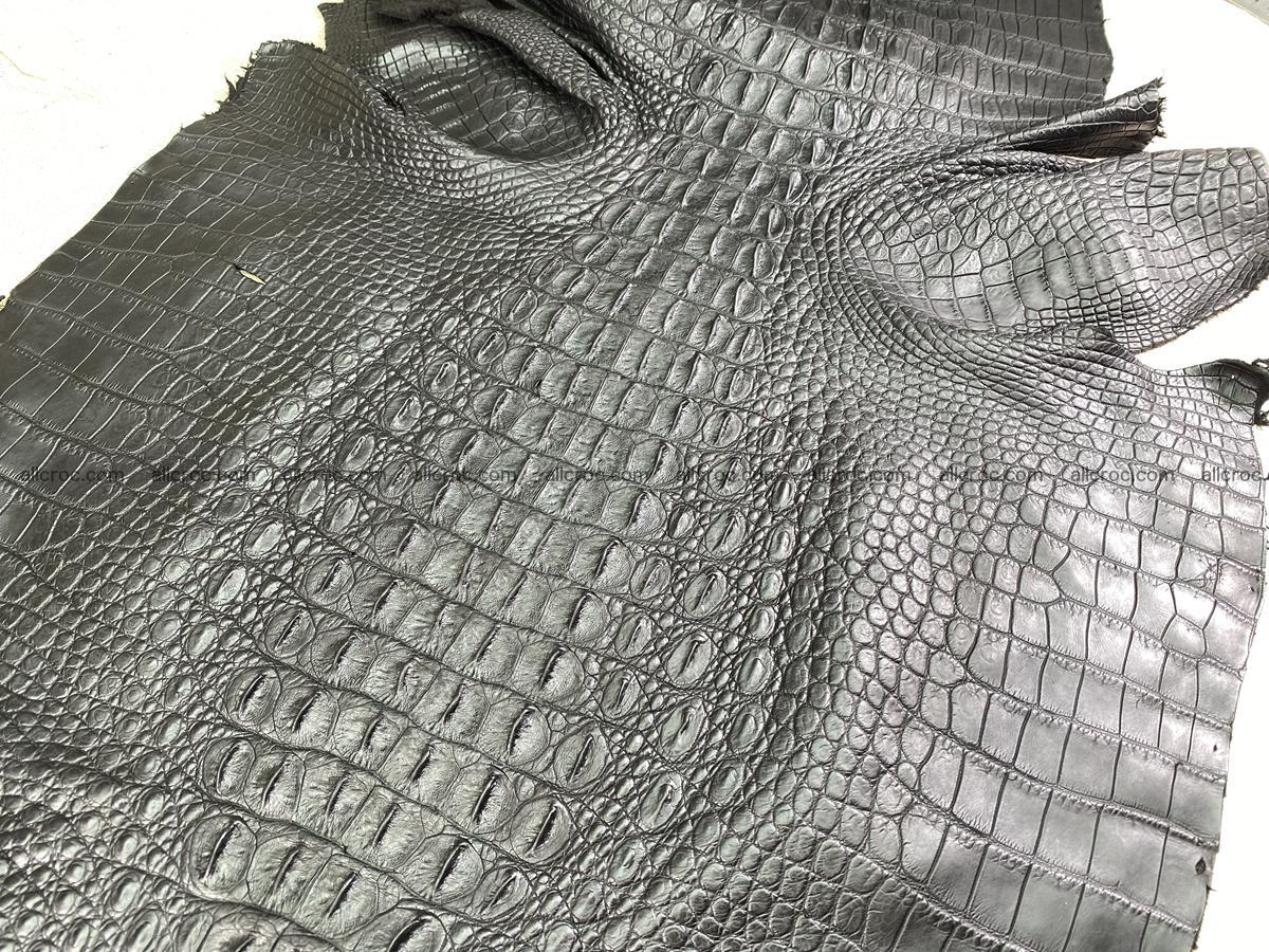 Crocodile skin back part 52cm black color 1528 Foto 3