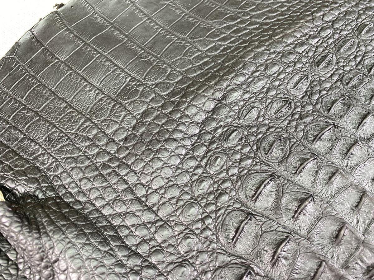 Crocodile skin back part 48cm black color 1529 Foto 16