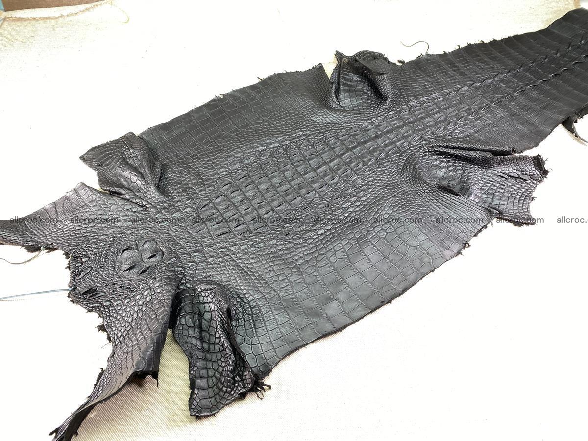 Crocodile skin back part 44cm black color 1531 Foto 1