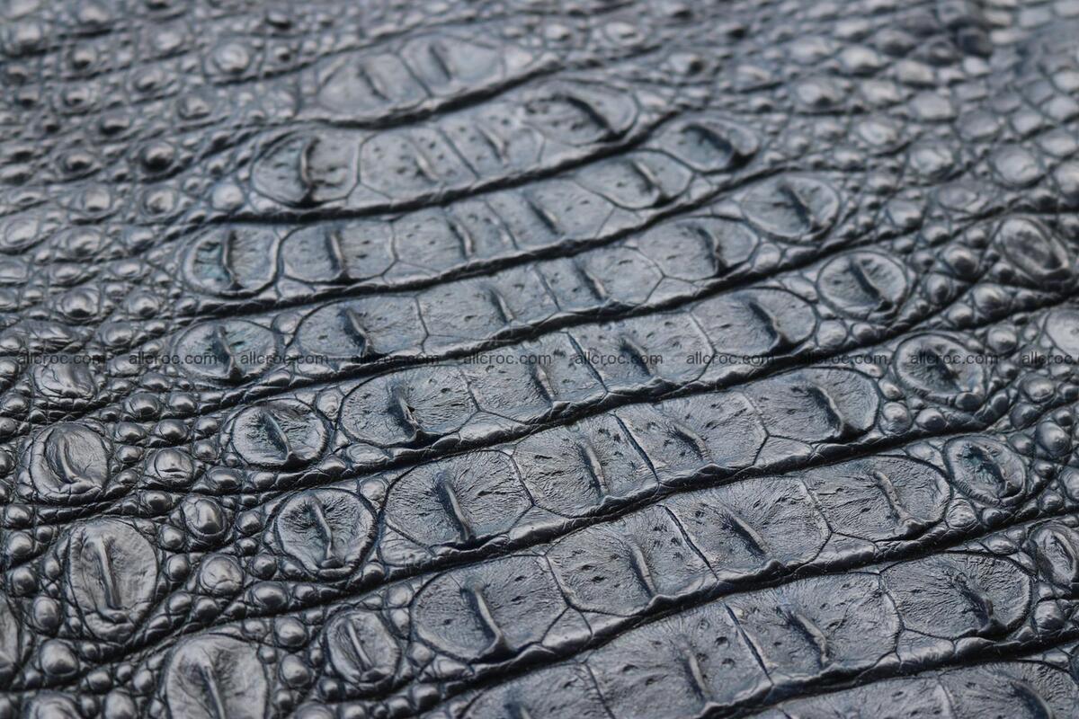 Crocodile skin back part navy blue color 1242 Foto 13