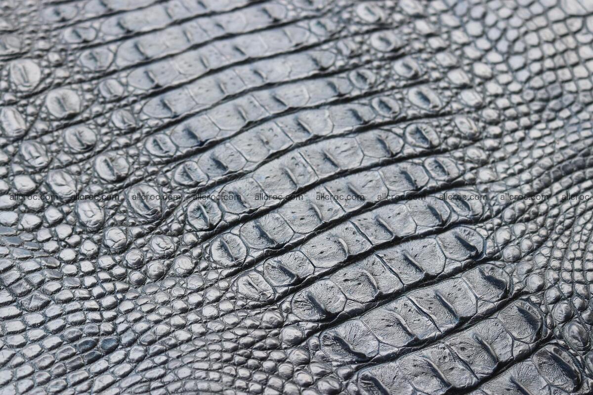 Crocodile skin back part navy blue color 1242 Foto 14
