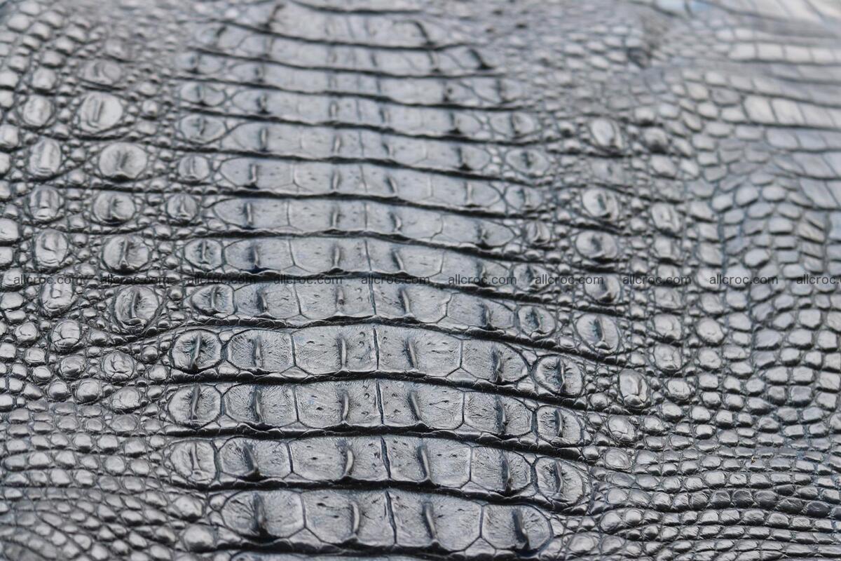 Crocodile skin back part navy blue color 1242 Foto 19