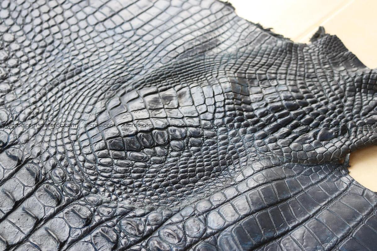 Crocodile skin back part navy blue color 1242 Foto 15
