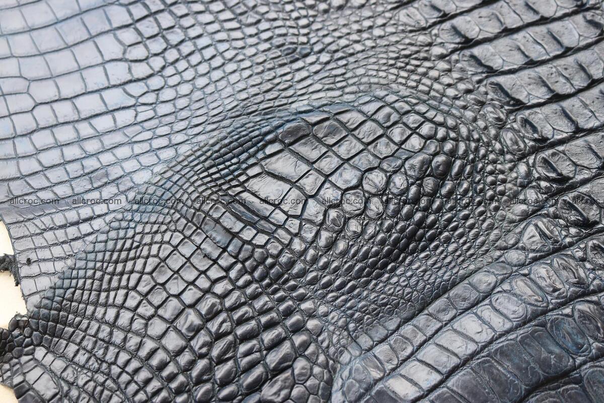 Crocodile skin back part navy blue color 1242 Foto 16