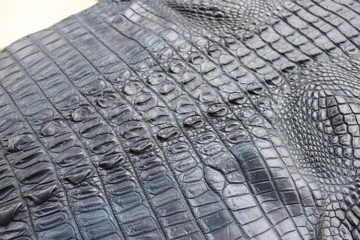 Crocodile skin back part navy blue color 1242 Foto 17