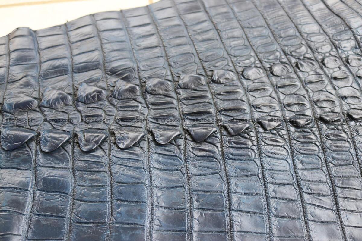 Crocodile skin back part navy blue color 1242 Foto 18