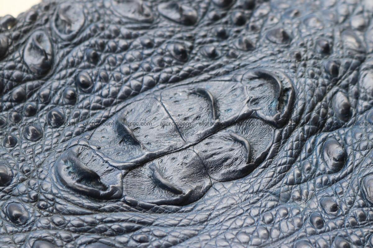 Crocodile skin back part navy blue color 1243 Foto 3