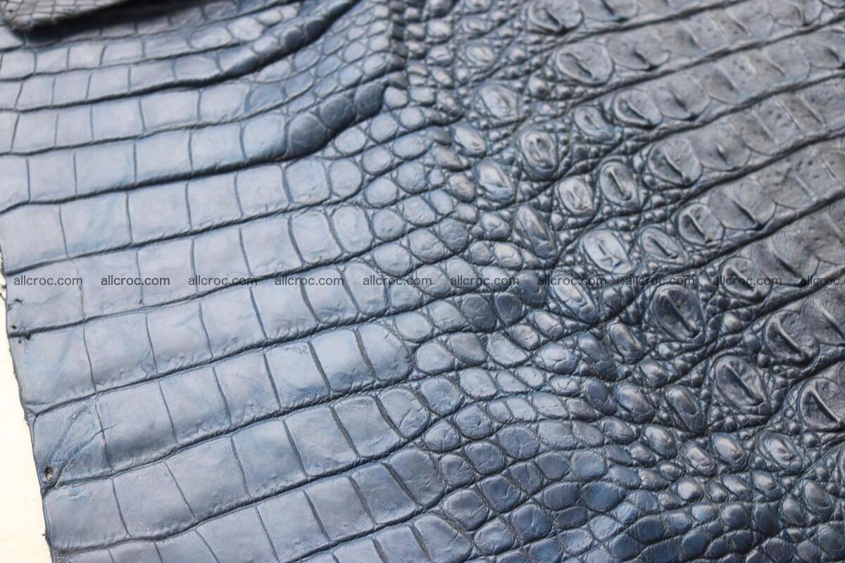 Crocodile skin back part navy blue color 1243 Foto 6
