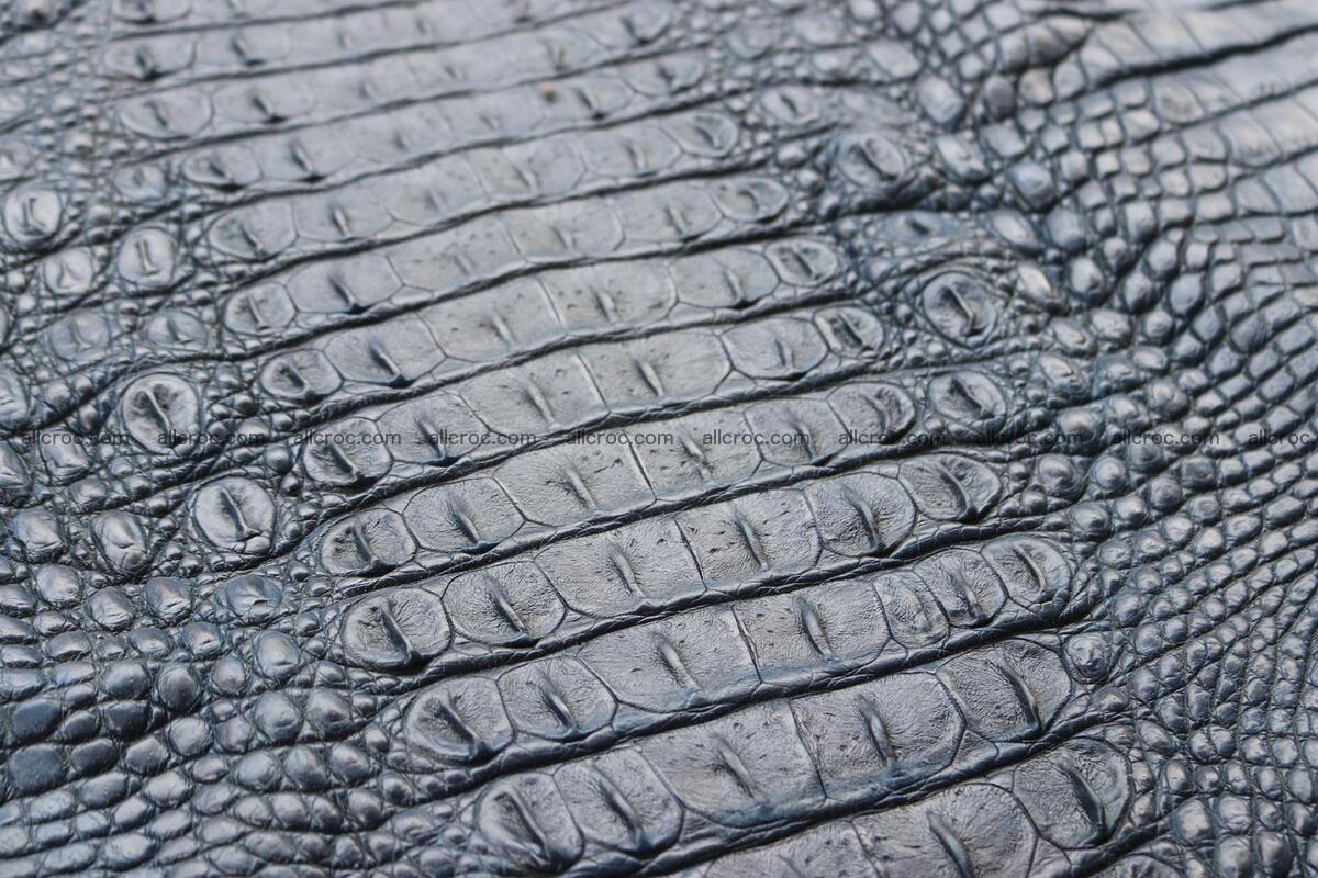 Crocodile skin back part navy blue color 1243 Foto 7