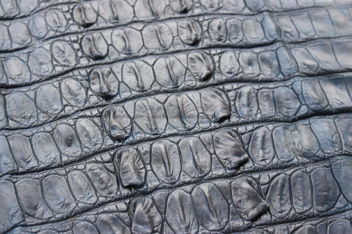 Crocodile skin back part navy blue color 1243 Foto 8
