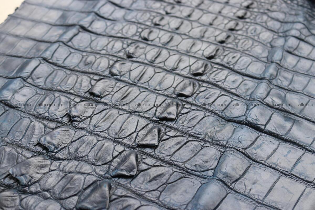 Crocodile skin back part navy blue color 1243 Foto 13