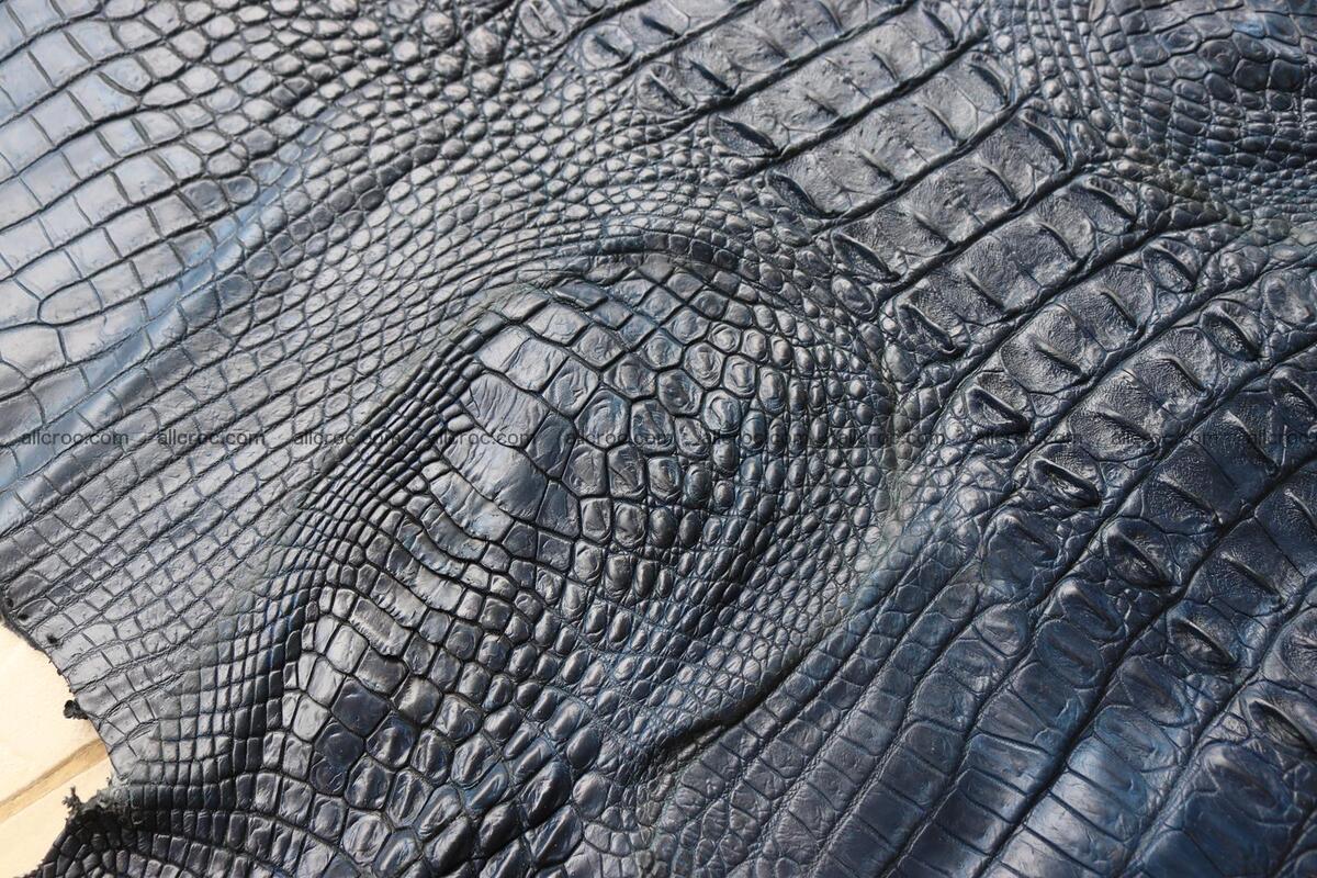 Crocodile skin back part navy blue color 1239 Foto 13