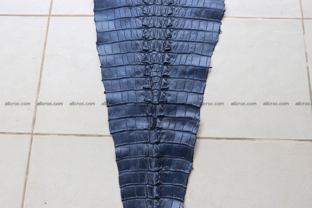 Crocodile skin back part navy blue color 1240 Foto 3