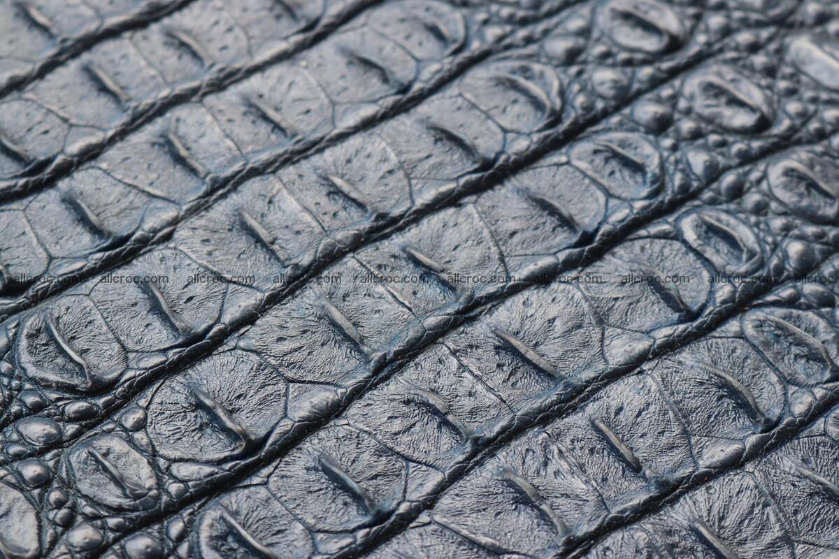 Crocodile skin back part navy blue color 1240 Foto 12