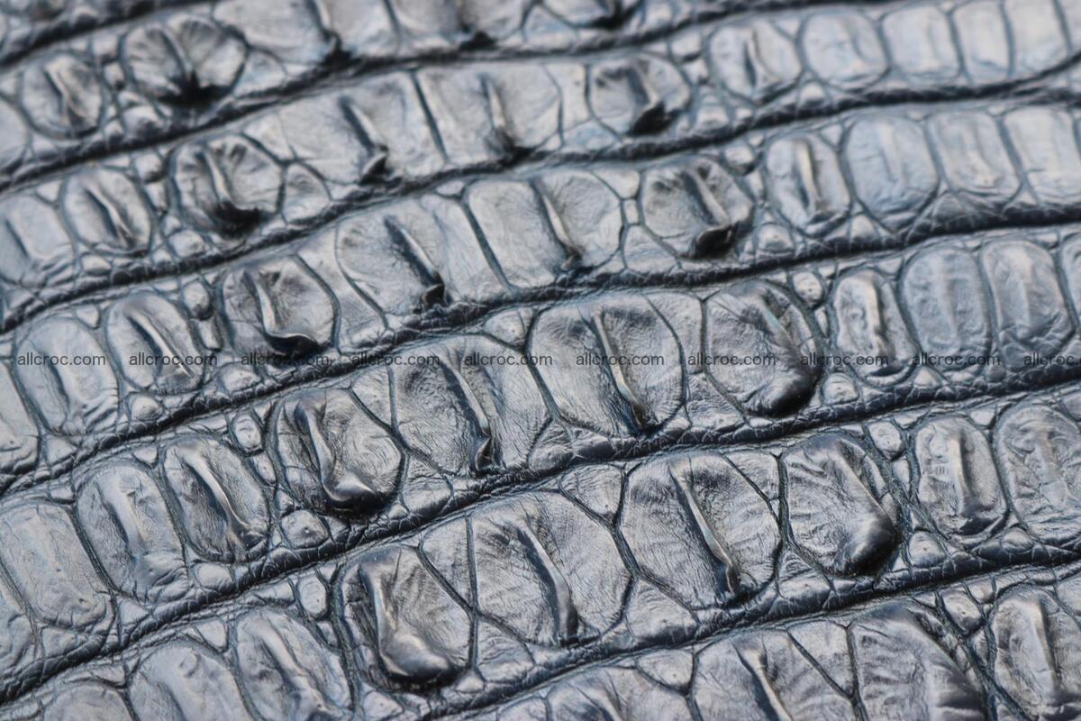 Crocodile skin back part navy blue color 1240 Foto 13