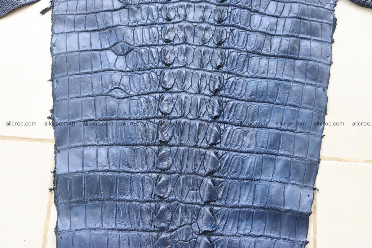 Crocodile skin back part navy blue color 1241 Foto 8