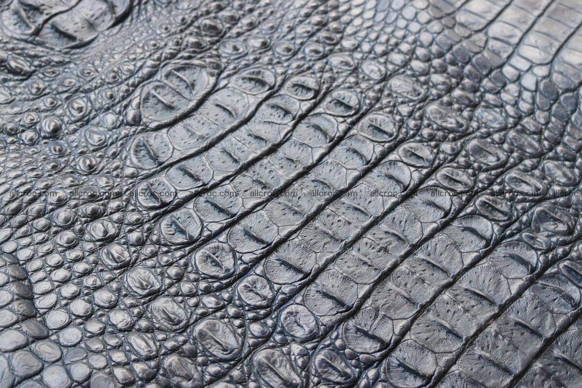 Crocodile skin back part navy blue color 1241 Foto 16