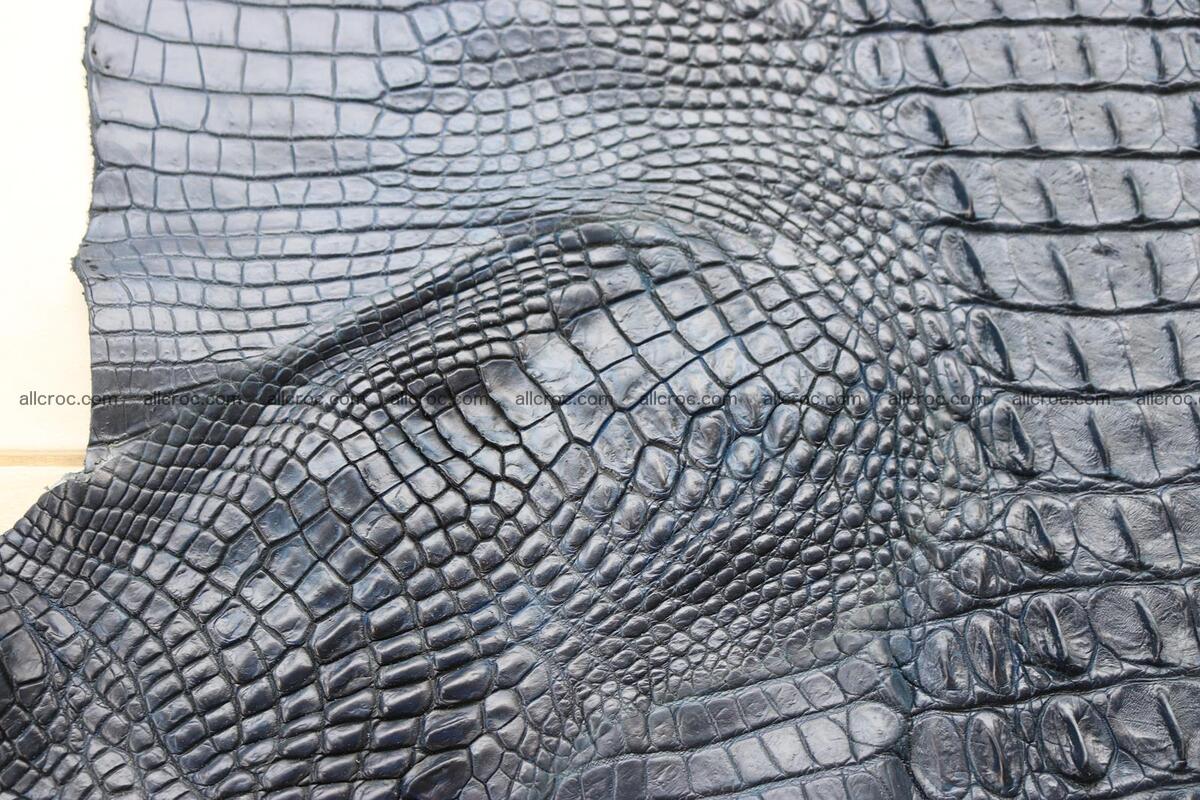 Crocodile skin back part navy blue color 1241 Foto 18