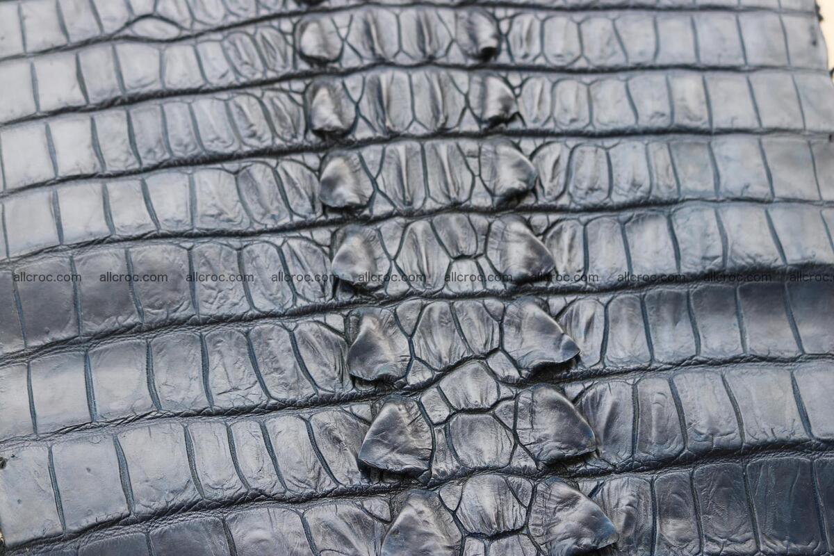 Crocodile skin back part navy blue color 1241 Foto 13