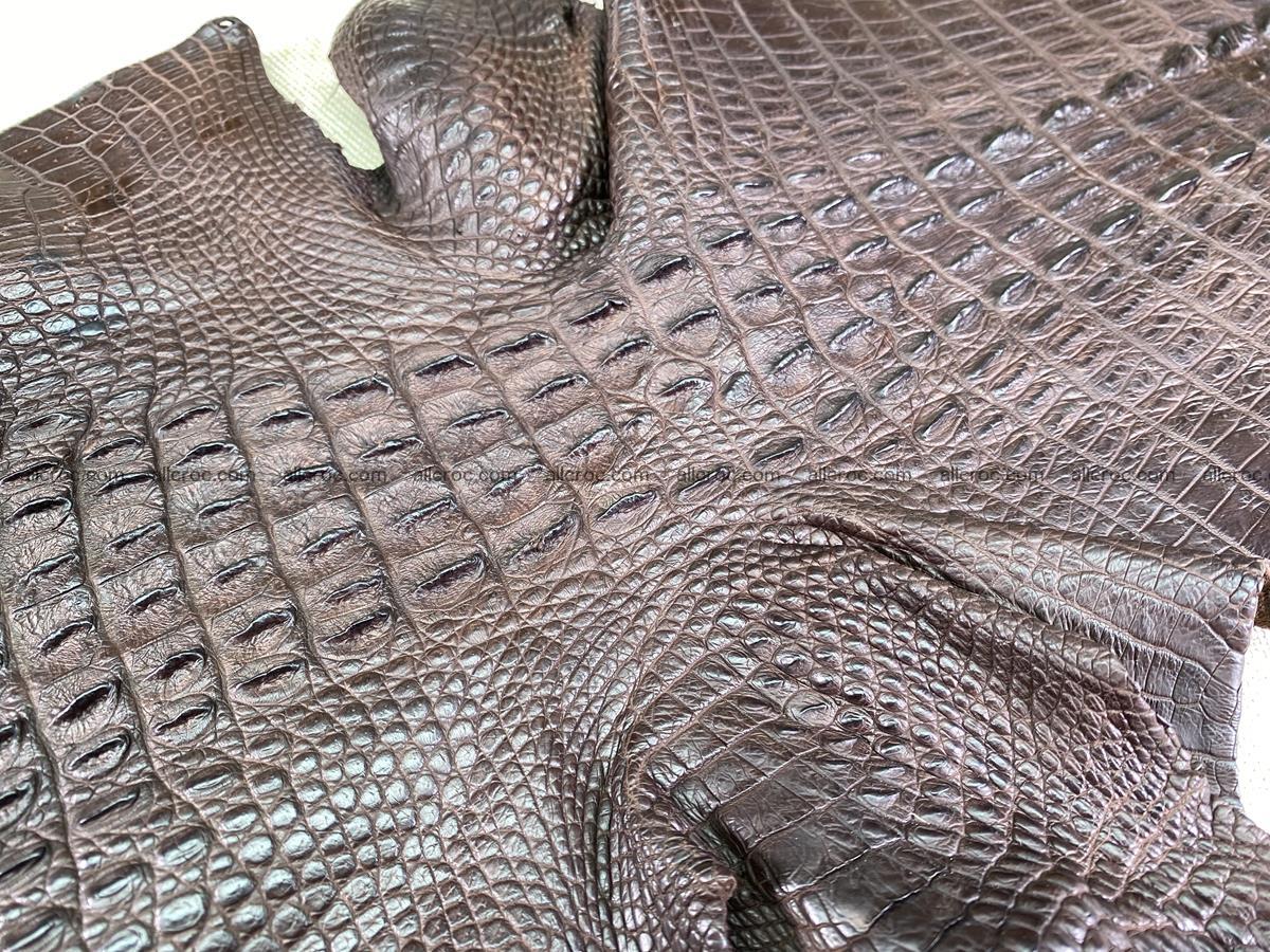Crocodile skin back part with head and paws 29cm dark brown color 1494 Foto 9