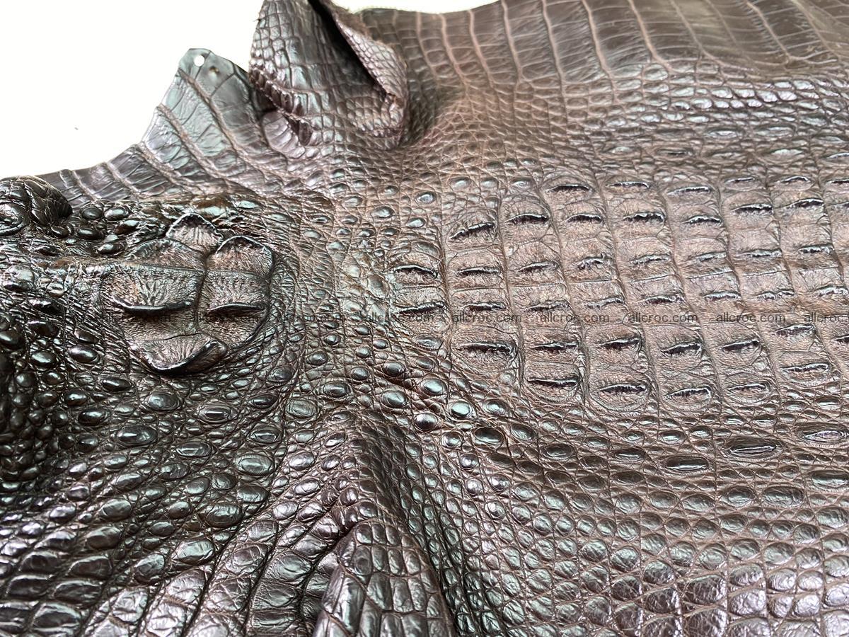 Crocodile skin back part with head and paws 29cm dark brown color 1494 Foto 11