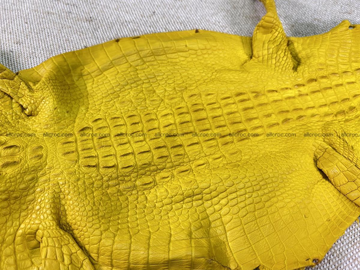 Crocodile skin back part with head and paws 16cm yellow color 1498 Foto 3