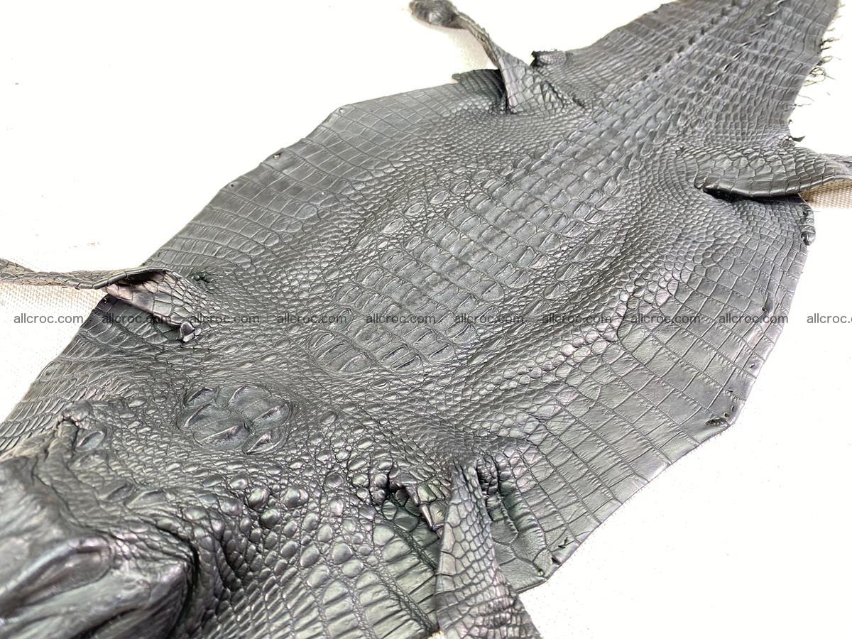 Crocodile skin back part with head and paws 24cm black color 1491 Foto 6