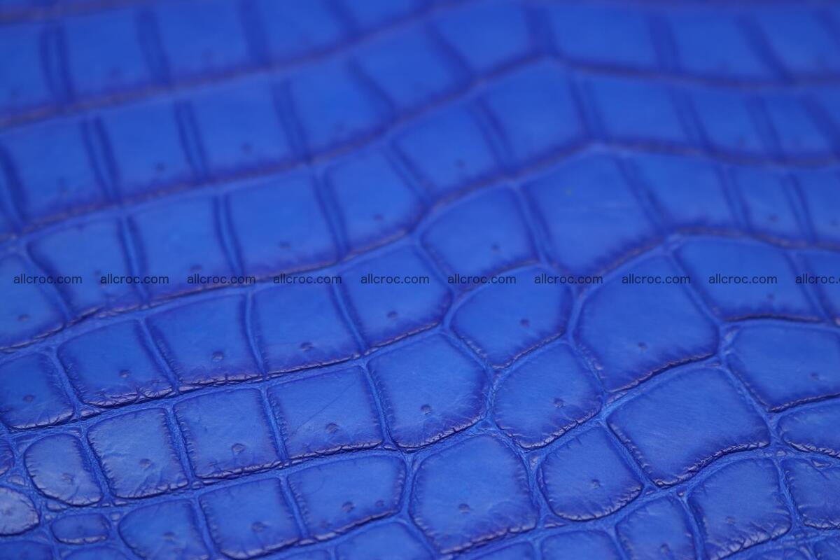 Crocodile skin belly blue color 1225 Foto 3