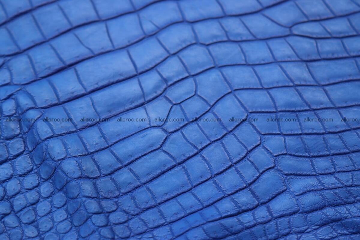 Crocodile skin belly blue color 1254 Foto 0