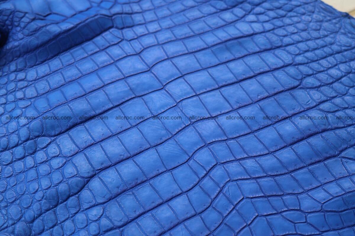 Crocodile skin belly blue color 1258 Foto 16