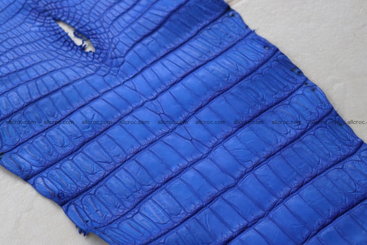 Crocodile skin belly blue color 1258 Foto 12